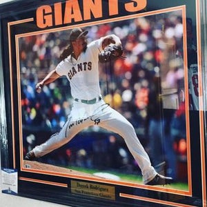 Giants Dereck Rodriguez Signed 16x20 Photo Frame JSA Witnessed Authentication