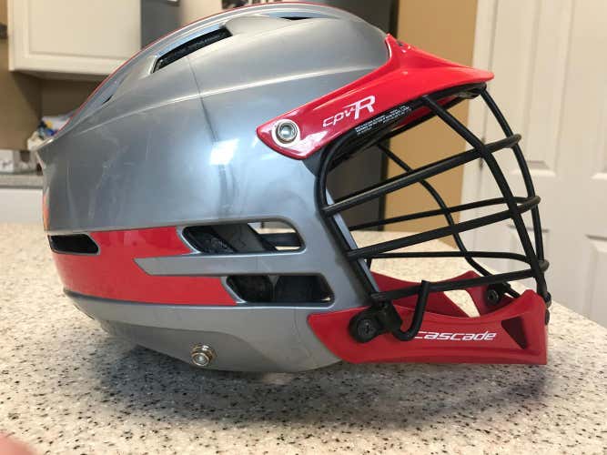 Barley Used Grey/red Cascade Helmet S/M