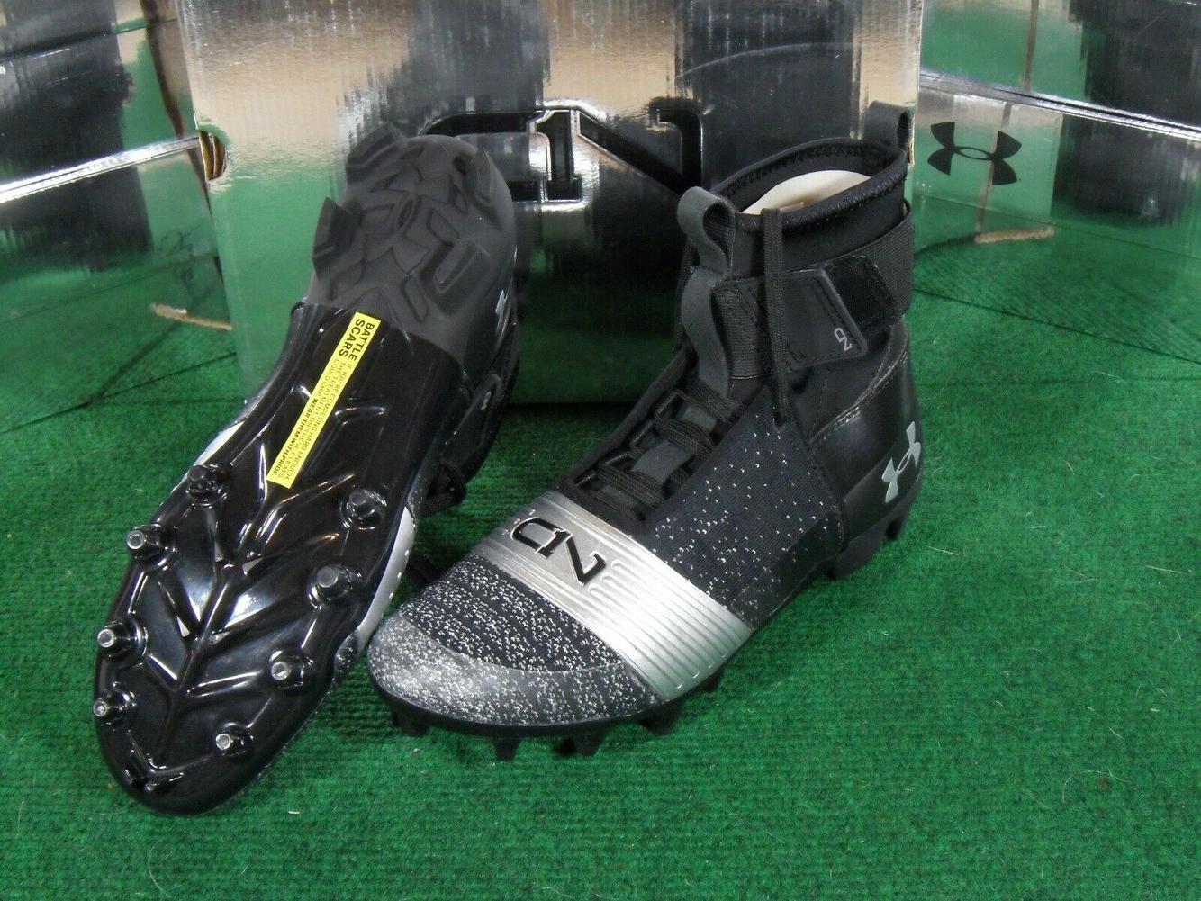 Mens Under Armour Cam Newton C1N MC Football Cleats Black/Silver-Pick the Size! 