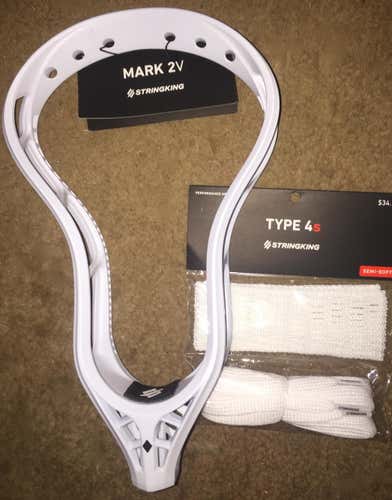 New!  StringKing Mark 2V Lacrosse Head with New Mesh!  No Trades