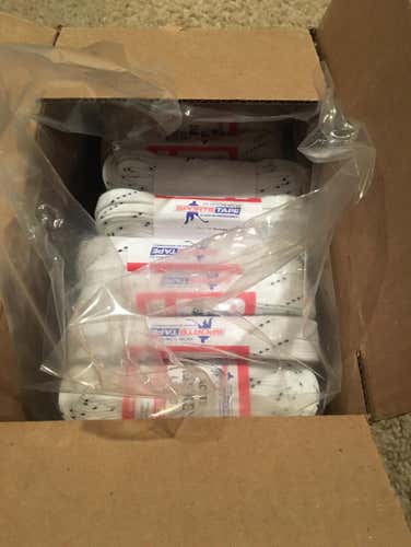 36 Pairs Of Sportstape White 96” Non-Wax 1x Tracer Hockey Laces