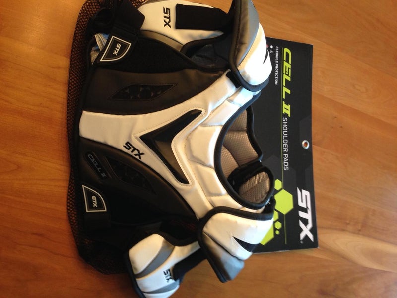 NIP New Stx Cell 2 II Medium Shoulder Pads W Heart Guard Lacrosse Lax Chest Pad