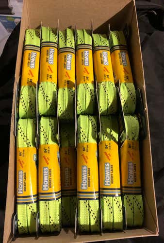 Howies Hockey Laces Lime Green 84” - 2 Pack