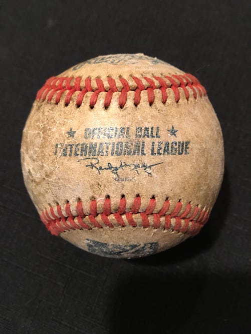 MiLB International League VERY Game Used OLD Rawlings Baseball Ball