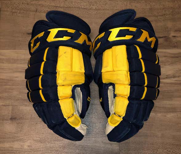 University Of Michigan Pro Stock Gloves Size 14