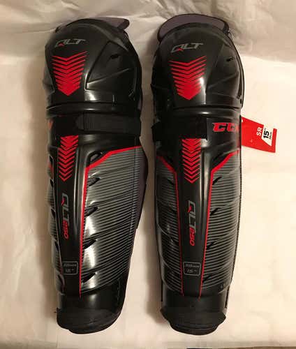 Brand New CCM QuickLite 250 Shin Pads Senior - 15"