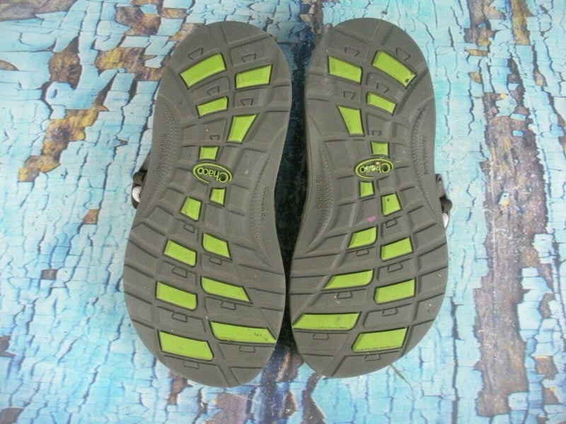 CHACO Pedshed Ecotread Green Suede Shoe Sandals Kids Size 13