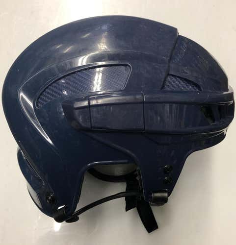 REEBOK HT 11K PRO STOCK HOCKEY HELMET NAVY BLUE LARGE 4058
