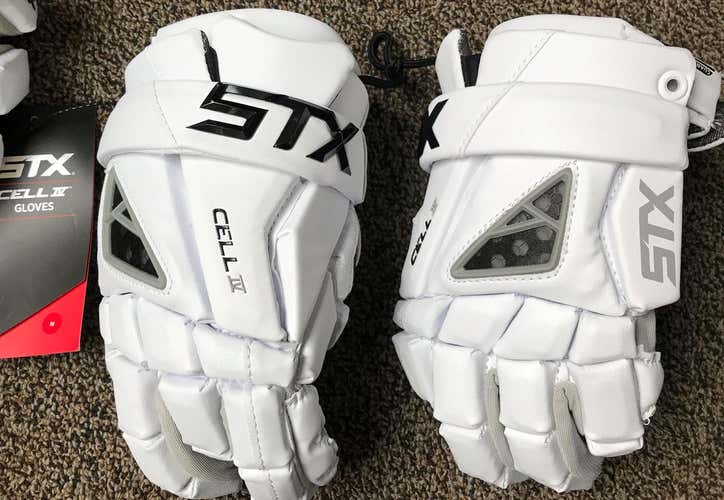 Stx Cell 4 IV SMALL Lacrosse Lax Gloves White NEW NWT 10" INCH