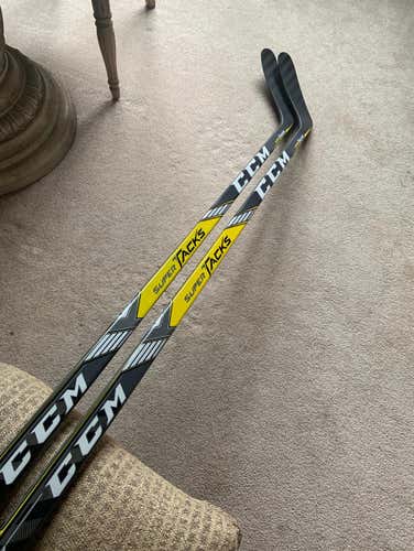 2-Pack CCM Super Tacks Sticks 75 Flex P46 Team Stock