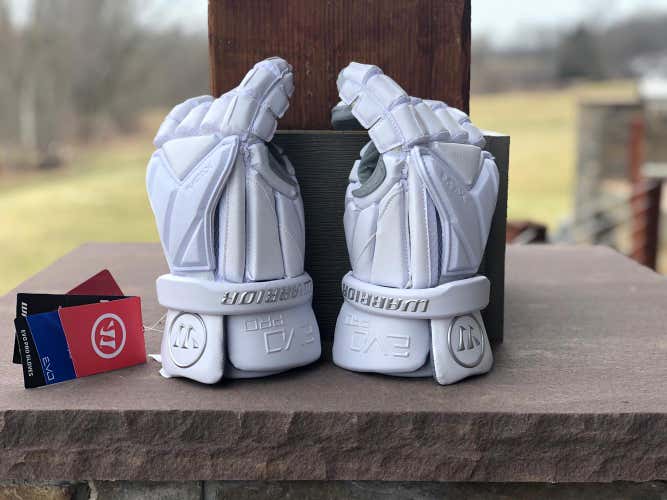 Brand New Warrior Eco Pro Gloves, All White With Grey Inside (Open To Negotiate)