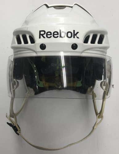 REEBOK 11K PRO STOCK HOCKEY HELMET WHITE MEDIUM USED 4237