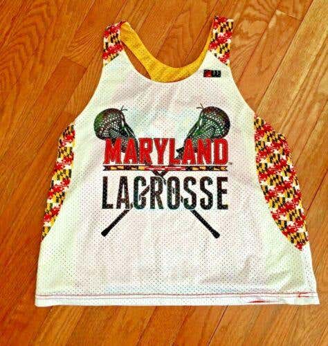 Reversible University of Maryland Terrapins Terps Mesh Lacrosse Pinnie