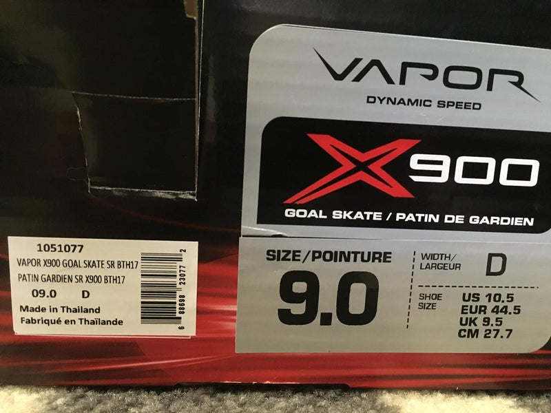 Bauer vapor x900 Goalie Skates Senior Size 9