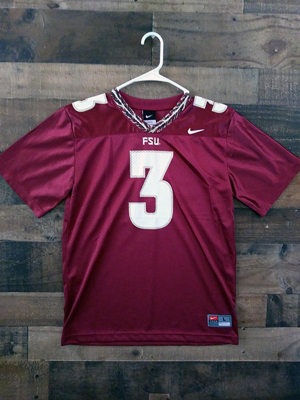 Men Florida State Seminoles (FSU) #5 Jameis Winston White Nike Stitch Jersey