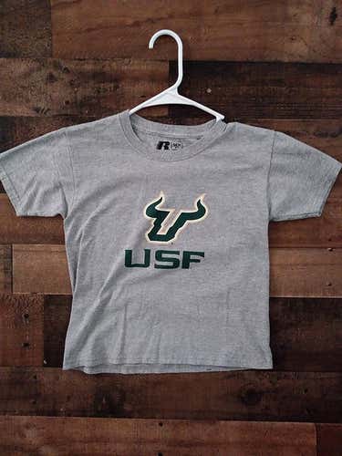 NCAA College USF UNIVERSITY SOUTH FLORIDA BULLS Grey Youth Team Shirt