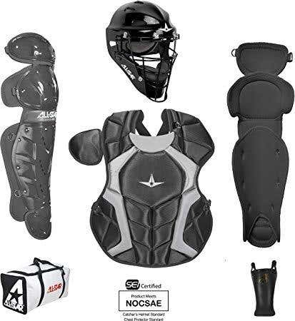 ALL-STAR PLAYERS SERIES NOCSAE YOUTH 9-12 BASEBALL CATCHER'S PACKAGE, BLACK