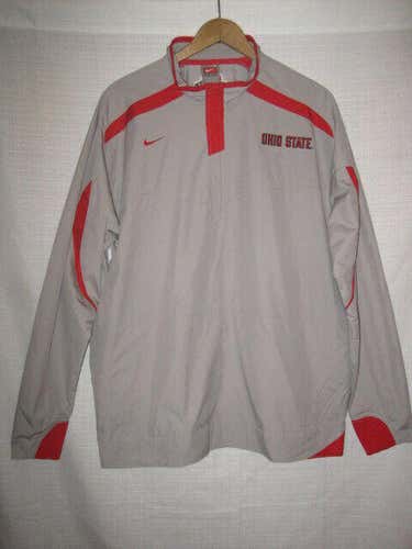 Ohio State Buckeyes Nike Fit Storm Pullover Jacket men's M gray football