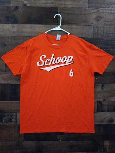 New MLB Baseball BALTIMORE ORIOLES Orange Black #6 Jonathan Schoop Player Shirt