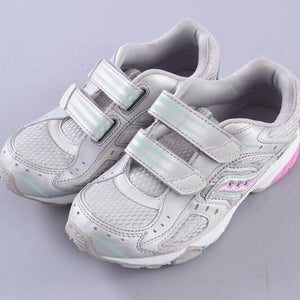 Saucony Cohesion NX H&L Shoes | Girls US 1 EU 32.5 | Kids Gray Pink Sneakers