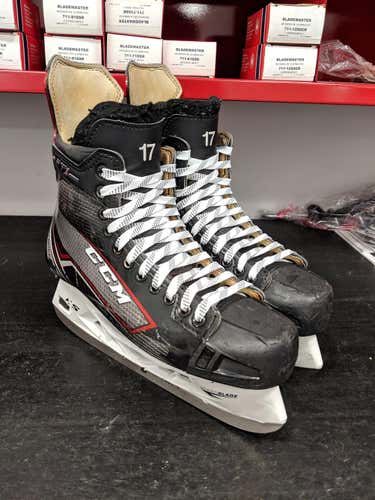 Used PRO STOCK CCM JetSpeed FT1 Skates Size 9D STEP STEEL