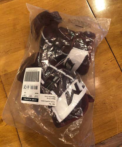 NEW 14” CMM 4Roll Pro Maroon Hockey Gloves