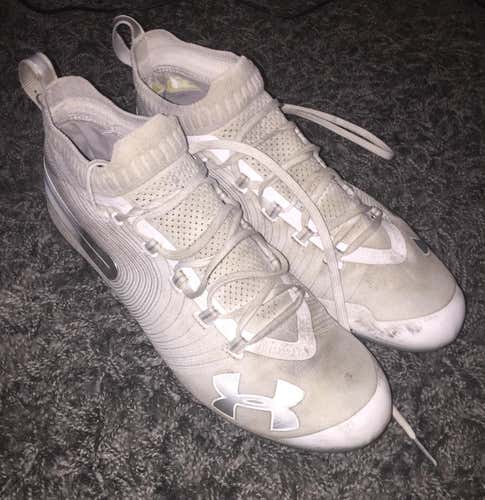 Under Armour Spotlight Gray Lacrosse Cleats Used Size 12