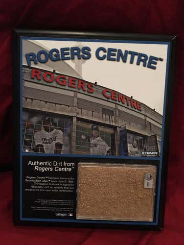 Toronto Blue Jays Rogers Center Game Used Dirt 8x10 Plaque, Steiner MLB Authenticated