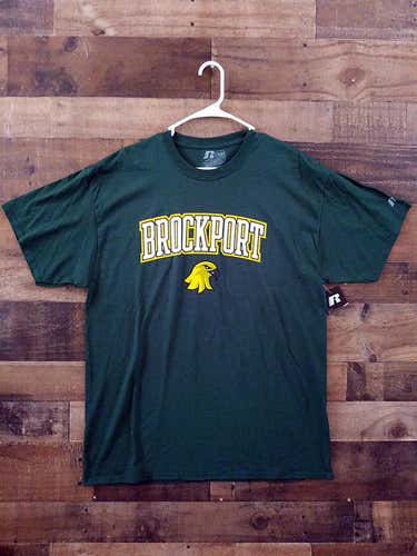 New NCAA College SUNY BROCKPORT UNIVERSITY GOLDEN EAGLES Green Gold Team Shirt