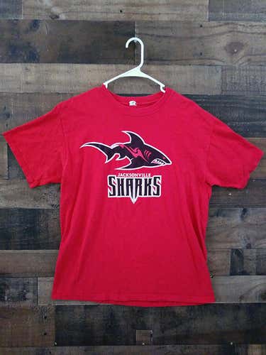 NAL National Arena League Football JACKSONVILLE SHARKS Red Black Team Shirt