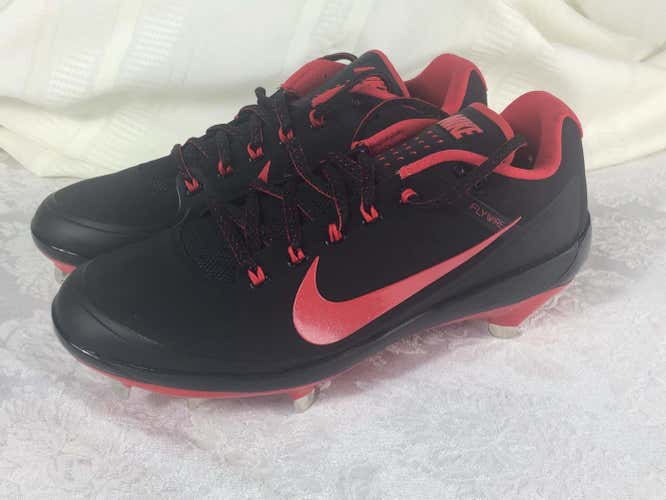 New Nike Air Clipper Air Max Black/Red Metal Baseball Cleats