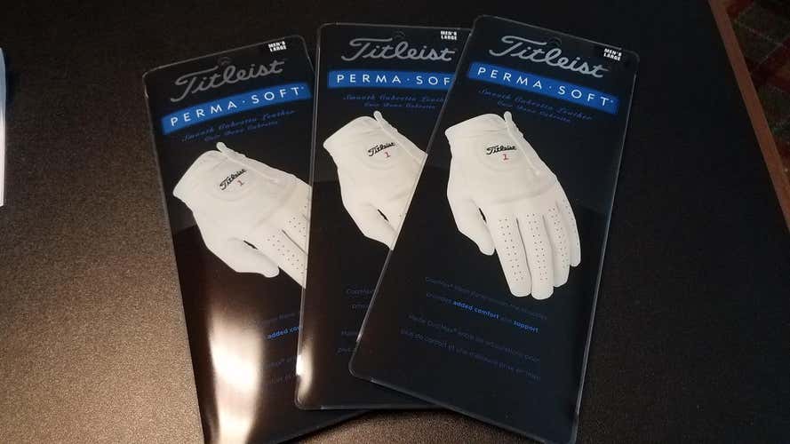 New Titleist Perma Soft Gloves - 3 Pack