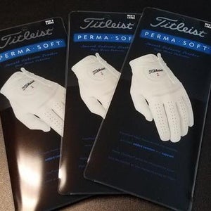 New Titleist Perma Soft Gloves - 3 Pack