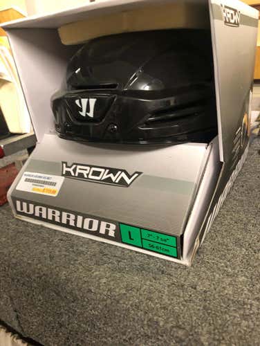 Warrior Krown Adult LG (black) HELMET ONLY