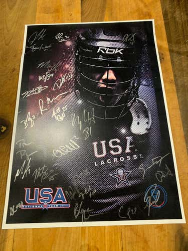 New - Signed Team USA Promo Poster - National Indoor Team 2011