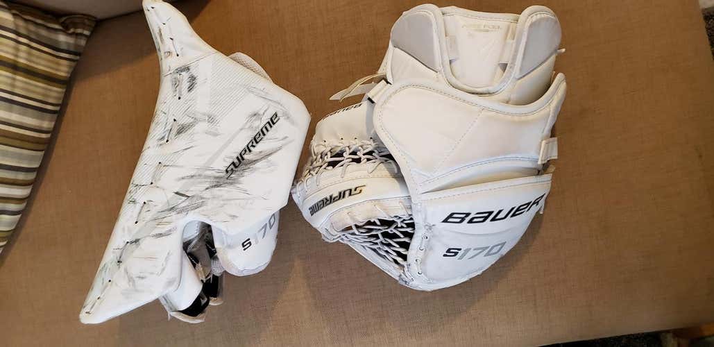 Bauer Supreme S170 Goalie Glove & Blocker Regular Senior