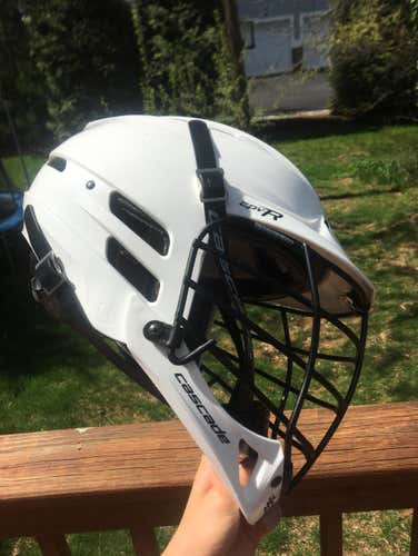 White Cpvr Lacrosse Helmet