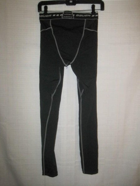 Bauer Compression Fit Jock Hockey Pants men's S black long underwear