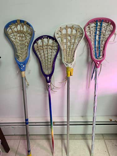 4 Old Women’s Lacrosse Sticks