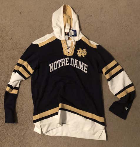 Norte Dame hooded hockey jersey sweatshirt