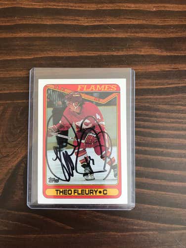 Theo Fleury Signed Card