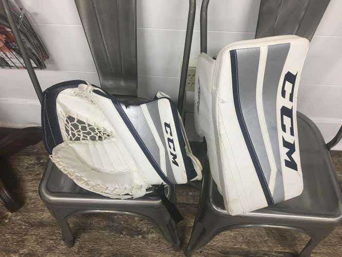 CCM Extreme Flex II 760  Full Right Senior Glove and Blocker Navy/Silver