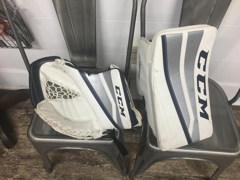 CCM Extreme Flex II 760 Full Right Senior Glove and Blocker Navy/Silver