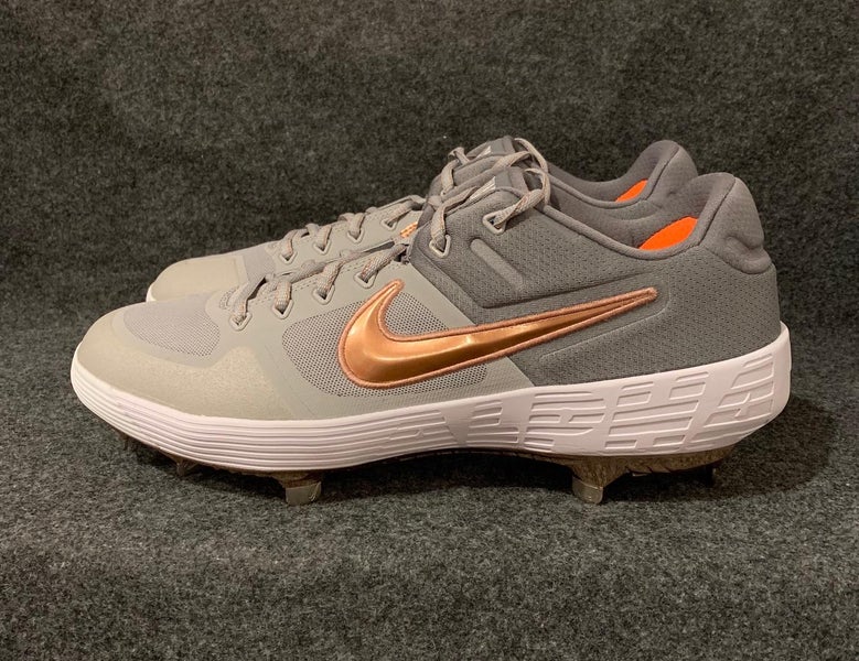 Nike Alpha Huarache Elite 2 Low Baseball Cleats Grey Rose Gold AJ6873-009  Size 8.5