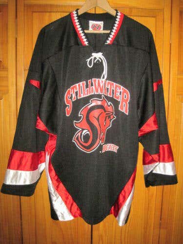 Stillwater Ponies hockey jersey men's S black #8 Minnesota