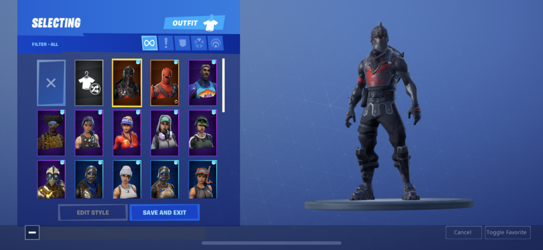 Non Stacked Black Knight Fortnite Account