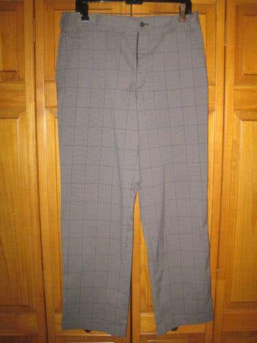 Nike Dri-Fit plaid golf pants men's 32 x 32 gray