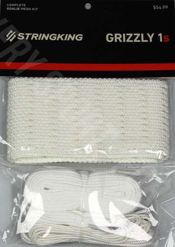 BNWT New StringKing Grizzly 1S goalie mesh & strings kit. full kit not just mesh. all white.