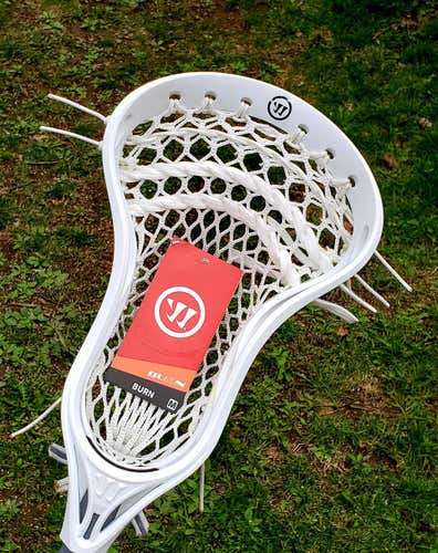 New Warrior Burn X Lacrosse Head Hand Strung w/ USA Made Semi Soft Mesh w/ Mid Pocket-NO TRADES