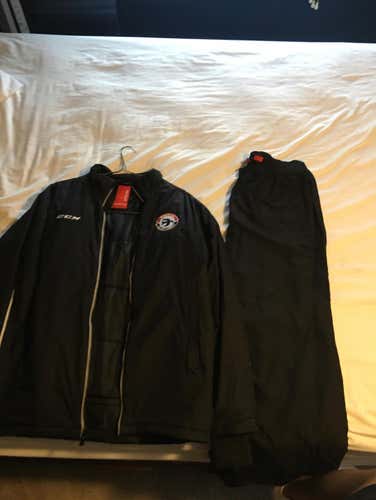 Waterloo Black Hawks Heavy Winter Jacket With Matching Sweatpants